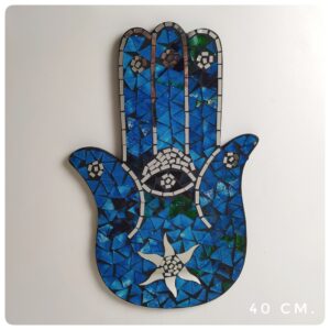 Mano de Fátima Azul 40 cm